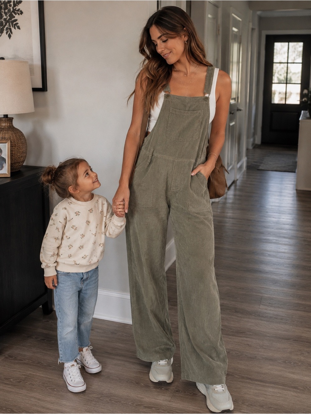 Olive Corduroy Women's Overalls